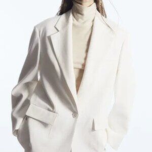 NWOT COS OVERSIZED SINGLE-BREASTED BLAZER  OFF-WHITE Fits Small to XXL